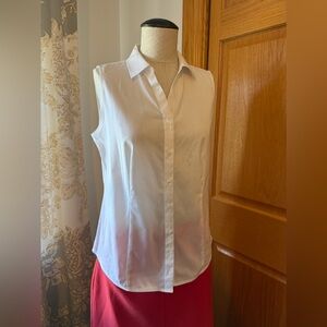 Talbots white Non-Iron Petite Blouse